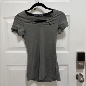 Nike Women's Short Sleeve Gray Dry Fit Tee